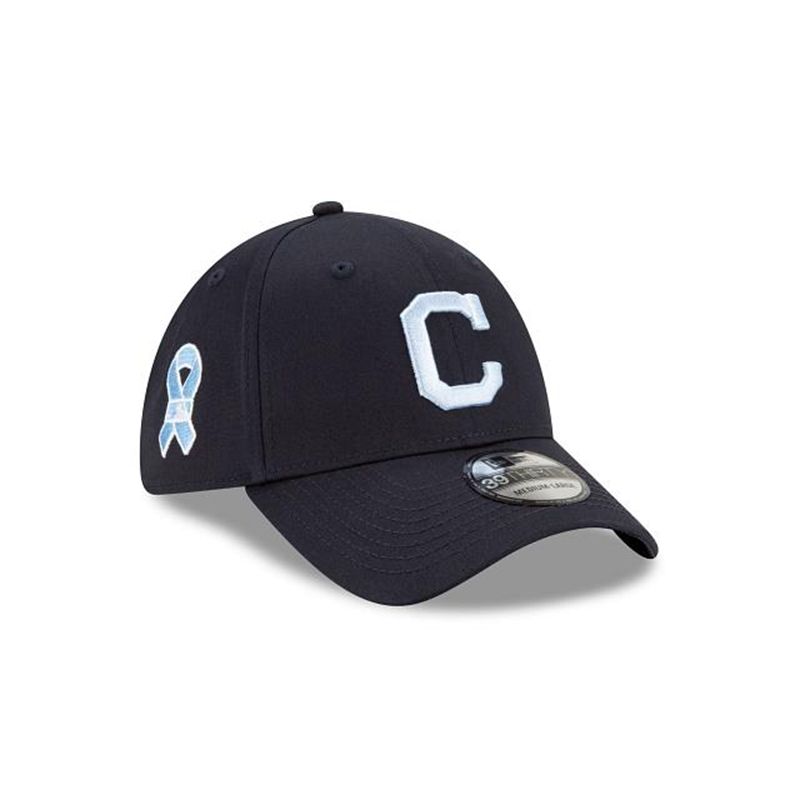 MLB Cleveland Indians Father's Day 39Thirty Stretch Fit (RLM0063) - Blue New Era Caps